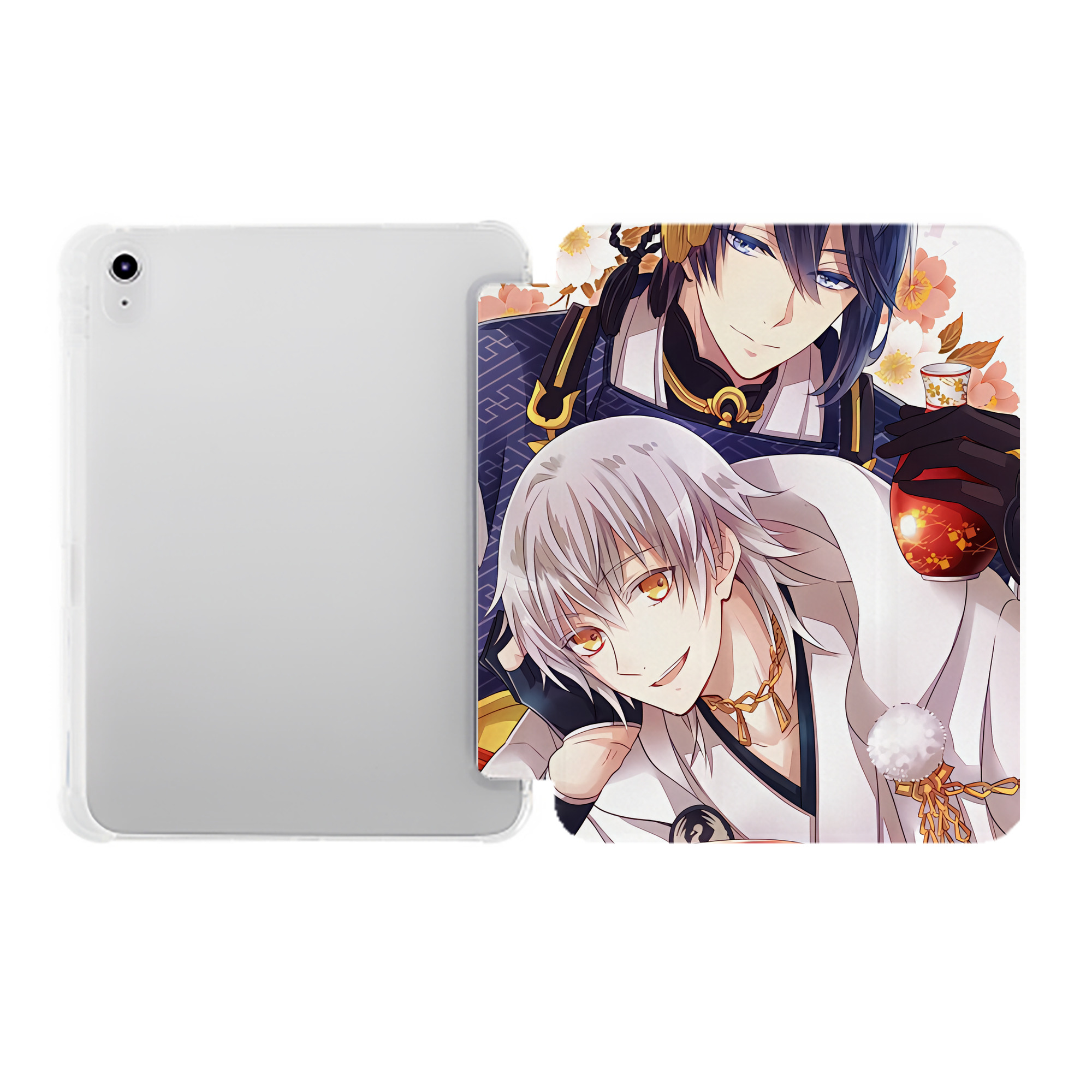 （画像用） 刀剣乱舞 Touken Ranbu IPad ケース ペン収納付き 三つ折りスタンド PUレザー×シリコン 対応機種9.5/10.5/10.9インチ